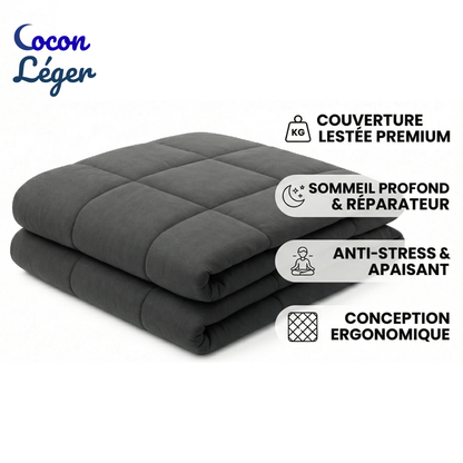 Couverture Lestée pour adultes | réduction du stress, détente profonde et amélioration du sommeil | couverture lourde apaisante pour nuits réparatrices