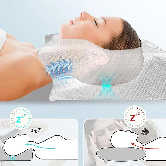 oreiller ergonomique multifonction – coussin cervical & lombaire détente, soutien nuque et dos pour adulte, confort sommeil & relaxation
